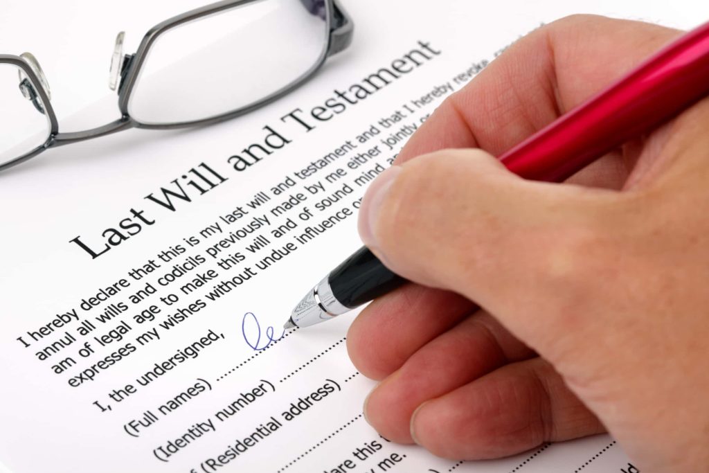 Signing a will
