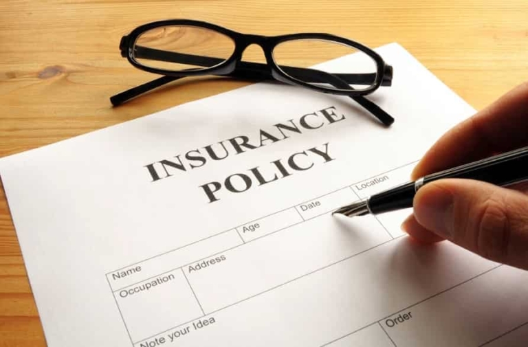 Copy of an Insurance Policy