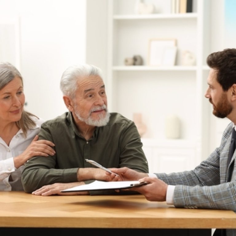 Couple meeting with probate lawyer in Las Vegas